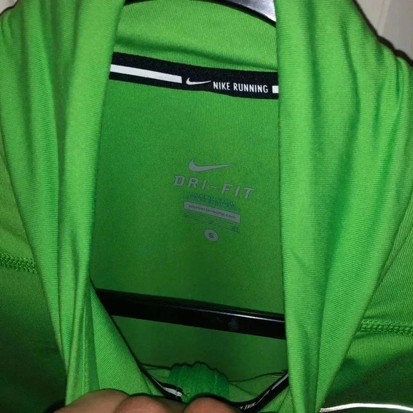 Neon Green Nike Half Zip Pullover - Picture 3 of 5